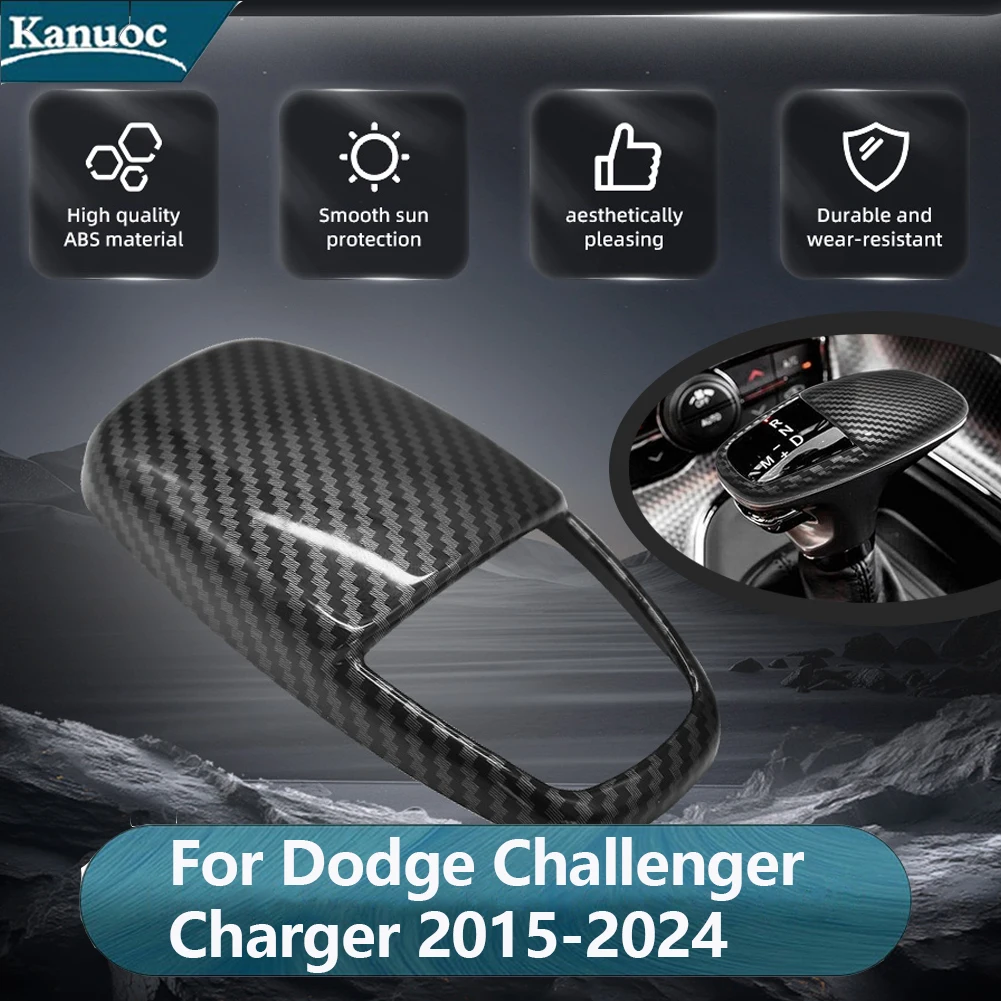 

For Dodge Challenger Charger 2015 2016-2024 ABS Car Console Gear Shift Knob Head Protection Trim Interior Styling Accessories