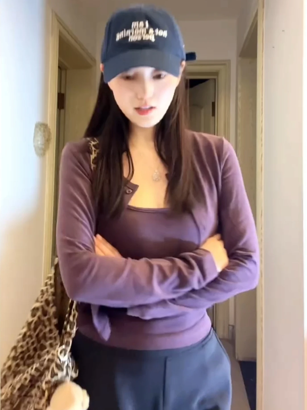 الكورية Sle طويلة Sve تي شيرت سترة المرأة الخريف ارتداء سليم صالح ort أعلى ملابس داخلية قطعتين مجموعة للفتيات الصغيرات #5