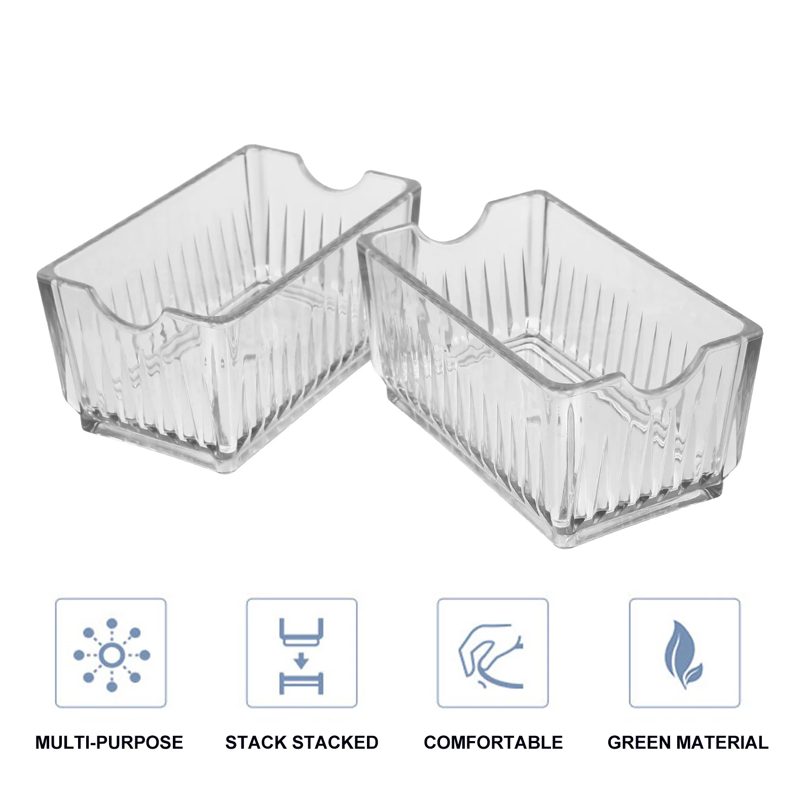 2pcs Tea Bag Storage Box Transparent Acrylic Container Organizer Candy Chocolate Jewelry Holder Sundries Box Square Container