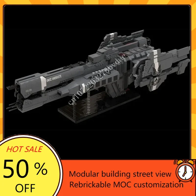 2935PCSHalo UNSC Paris Class Heavy Frigate V2 MOC Creative street view Model Custom Puzzles Architecture DIY Model Toy Gift