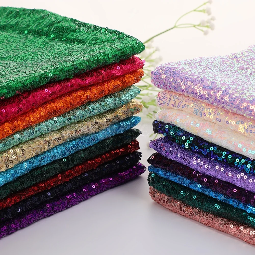 

Ткань с вышитыми пайетками 3 мм, 35 цветов, для вечерних платьев, свадебных нарядов, рукоделия, костюмов, одежды