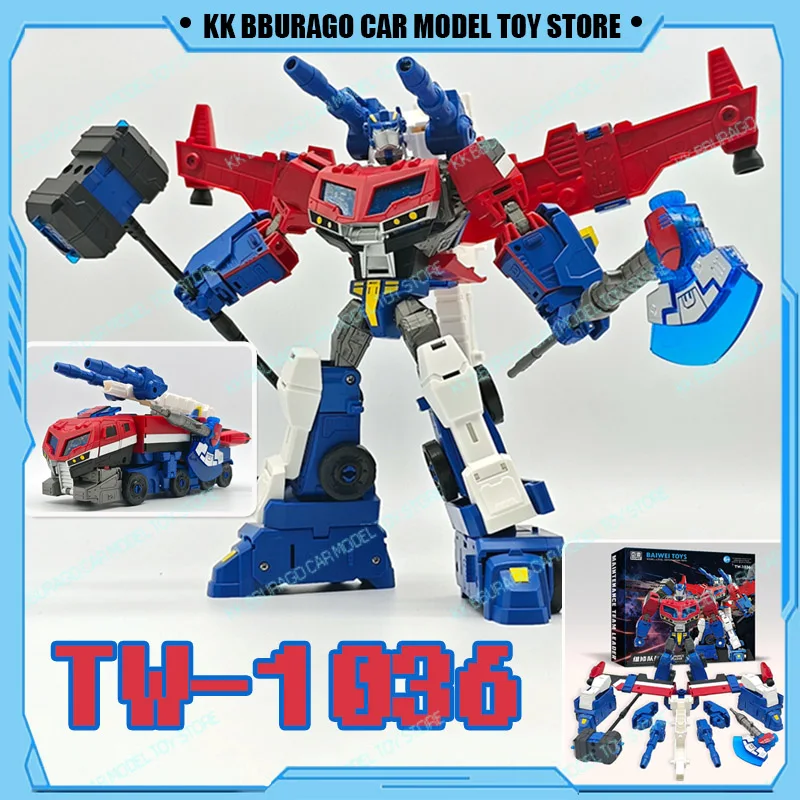 

Трансформация BaiWei TW-1036 OP Фигурки-трансформеры: Animated 08 RepairTeam Captain OP Fire Truck Игрушки для мальчиков в подарок