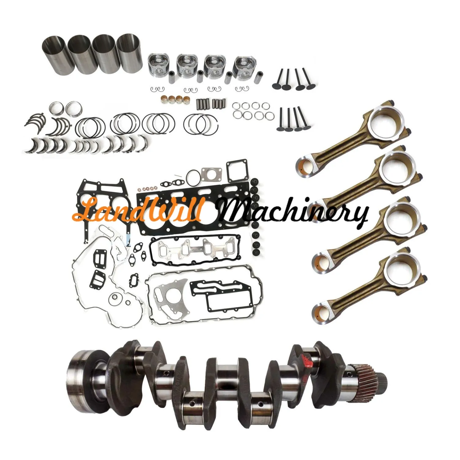 Overhaul Rebuild Kit Connecting Rod + Crankshaft Fits For Perkins 1104 Engine