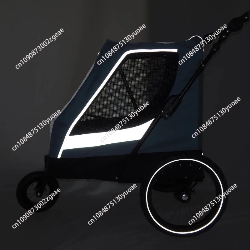 Roomy and Secure Large Dog Stroller Engineered for Convenient Long-Distance Transport Detachable Trimming Table,Dog show trolley
