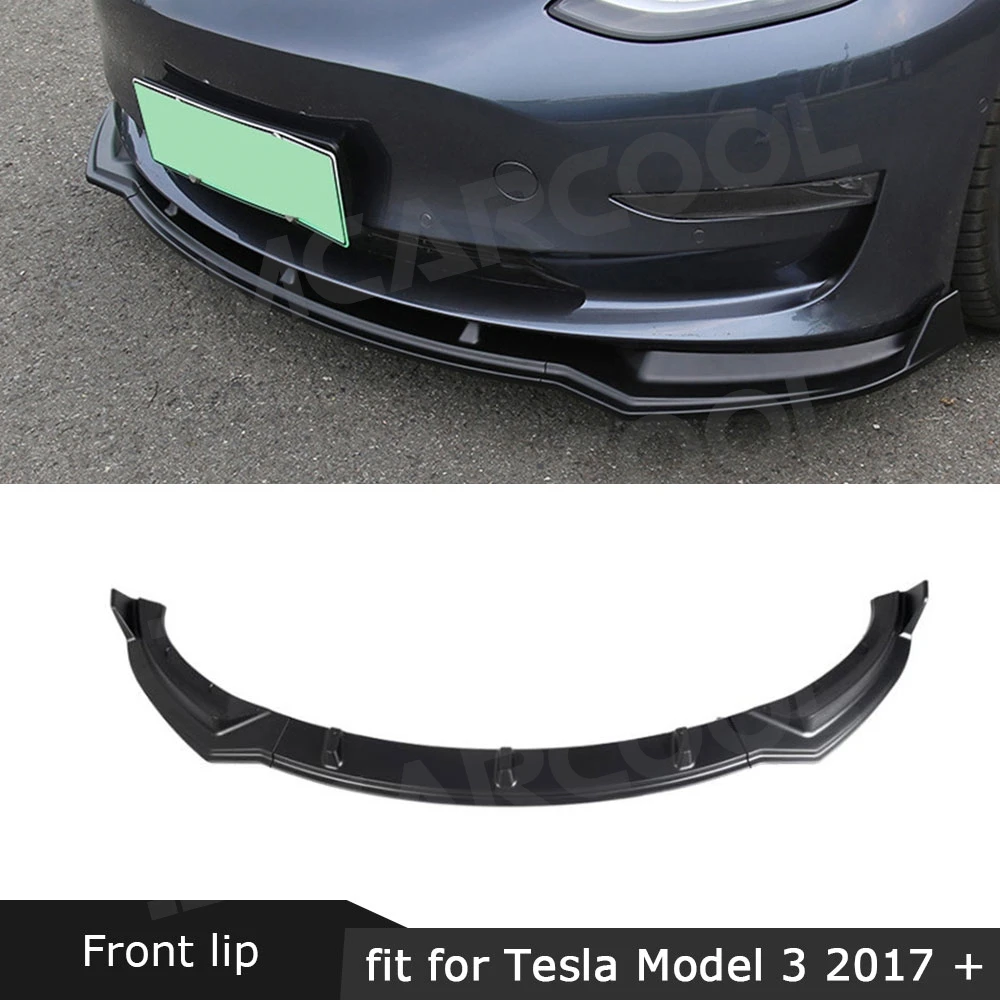 

JMCARCOOL глянцевый матовый карбоновый вид, передний бампер, разделители губ, спойлер, комплекты кузова для Tesla Model 3 2018 2019 2020, автозапчасти