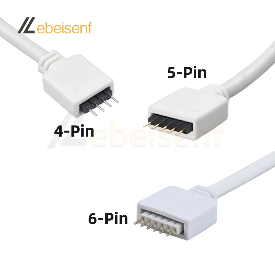 Welding free LED Splitter Cable 4 5 6 Pins Port 1 to 2 3 4 Output Connector wire for 5050 2835 RGB RGBW RGBWW RGBCCT Light Strip