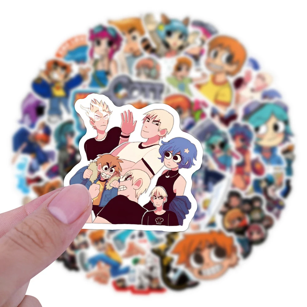 

10/30/55pcs Funny Anime Scott Pilgrim Stickers Cartoon Decals DIY Skateboard Phone Luggage Car Cool Graffiti Sticker Classic Toy
