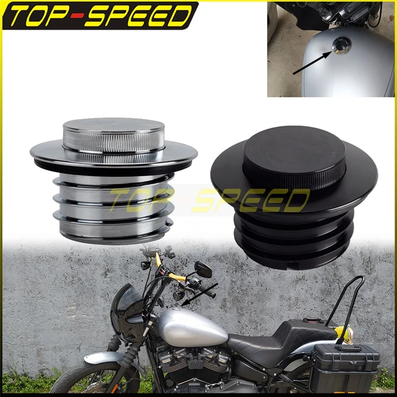 For Harley Softail Street Bob Standard Breakout Pop Up Thread Oil Tank Cover Motorcycle Aluminum Fuel Gas Cap FXBB FXBR FXST