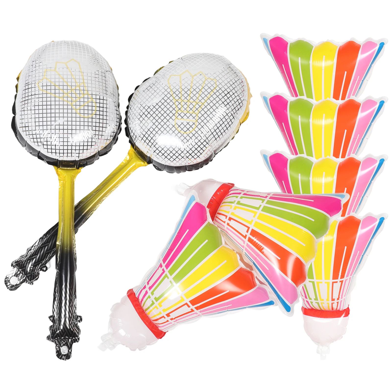 

8Pcs Badminton Balloons Aluminium Foil Inflatable Sports Birthday Party Decorations Supplies Badminton Balloon