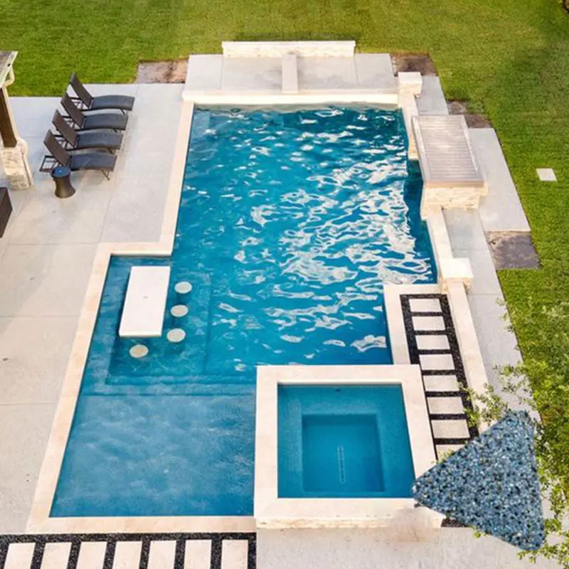 Shipping Swimming Pool 40ft 20ft Container Pool Prefab Above Ground Modular Anti-Corrosive Coating For Seaside Villa Project