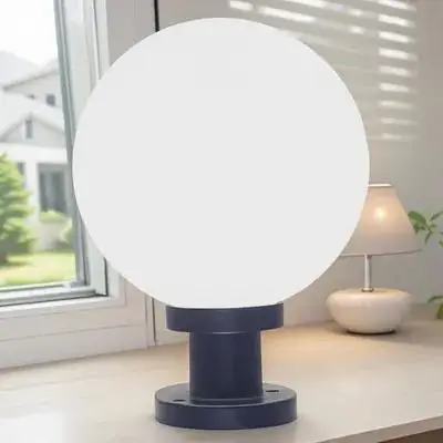 

Наружный светильник-колонна: акриловый абажур-сфера, минималистичный круглый чехол для столбового светильника, для сада и двора