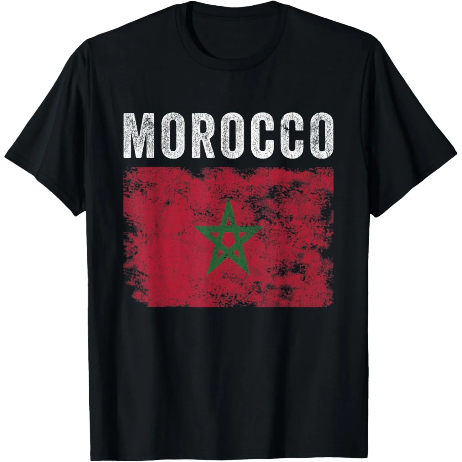 المغرب أفق Marrakech خمر الفخر المغربي تي شيرت الرجال القطن الفكاهة الشارع الشهير تي شيرت قصير الأكمام للجنسين ملابس فضفاضة #2