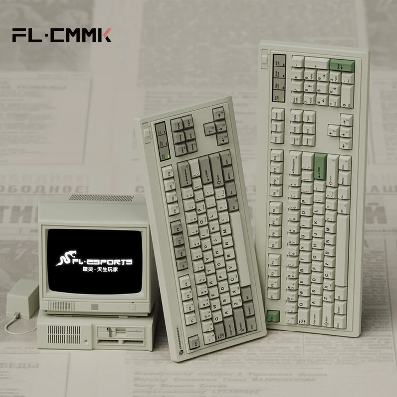 Esports-teclado Mecânico sem Fio Dye-sublimação Keycaps Bluetooth 2.4g 2.4g Nxp 87 104 Pbt fl ·