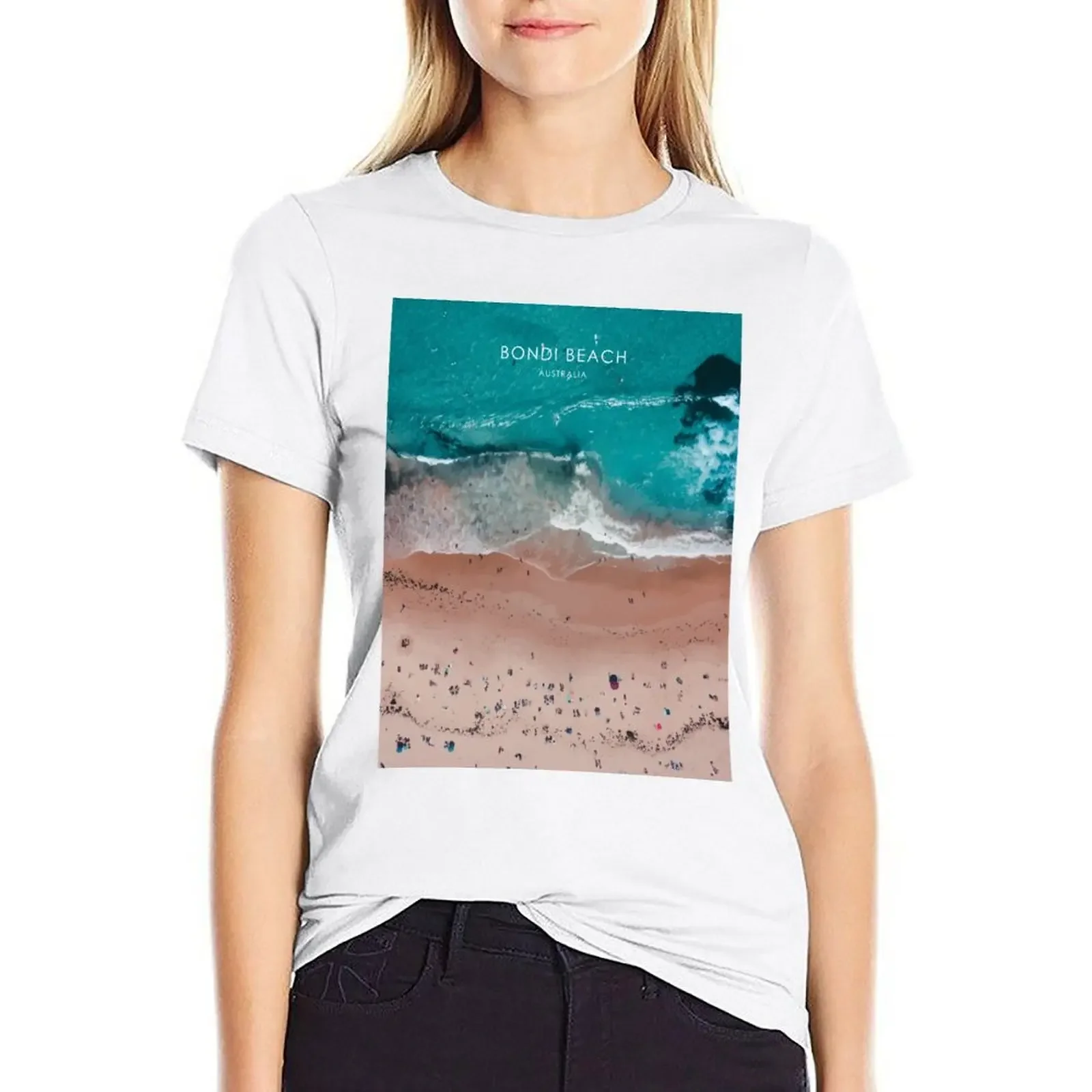 

Bondi Beach, Sydney Travel Artwork T-shirt aesthetic clothes Female clothing Aesthetic clothing graphic t-shirts for Women