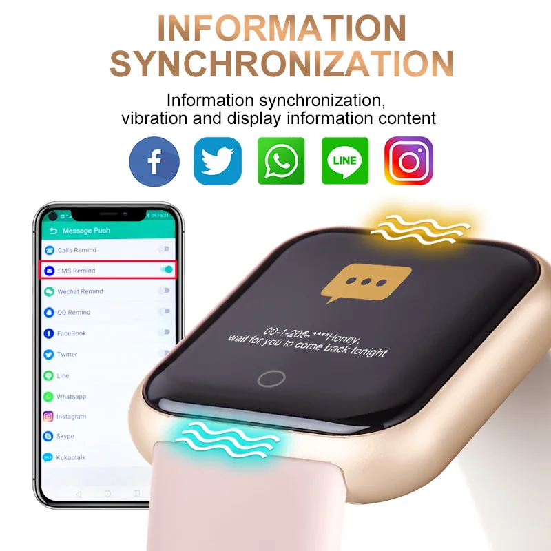 สมาร์ทวอท์ชสำหรับเด็กบลูทูธอิเล็กทรอนิกส์ดิจิตอลความจำ Heart Rate สร้อยข้อมือกีฬาเชื่อมต่อนาฬิกาเด็กสมาร์ทนาฬิกา