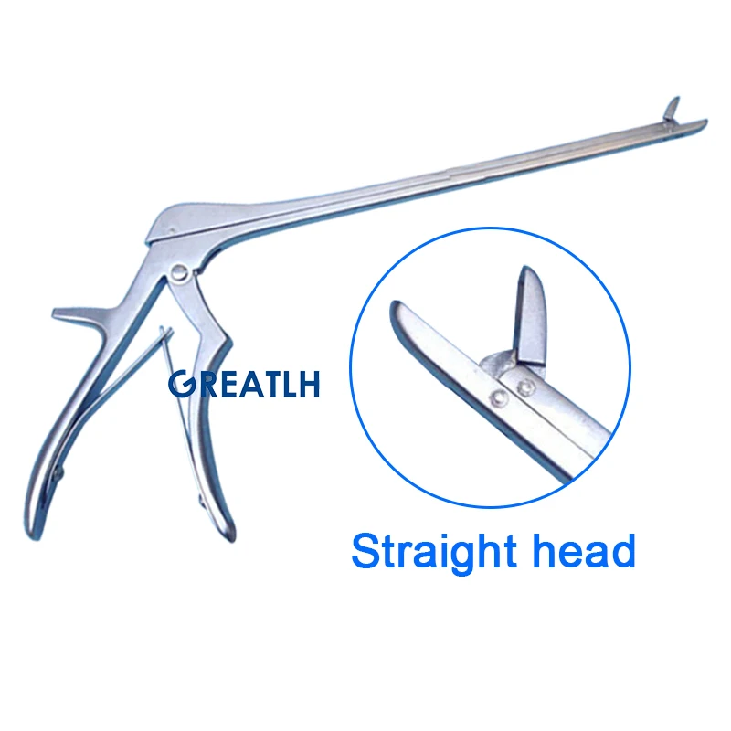 1pcs Nucleus Pulposus Forceps Bone Scissors Stainless Steel Orthopedic Instrument Curved Head pet