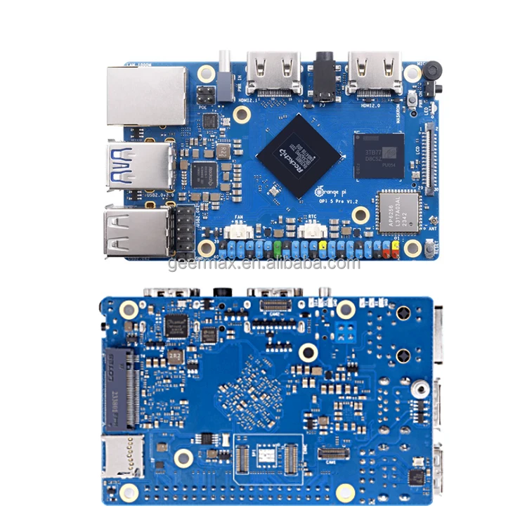 Orange Pi 5 Pro 4GB 8GB 16GB RAM Development Boards LED FAN RTC 89mmX56mmX1.6mm Single Board Computers Pi5 Pro 16G 8G 4G LPDDR5