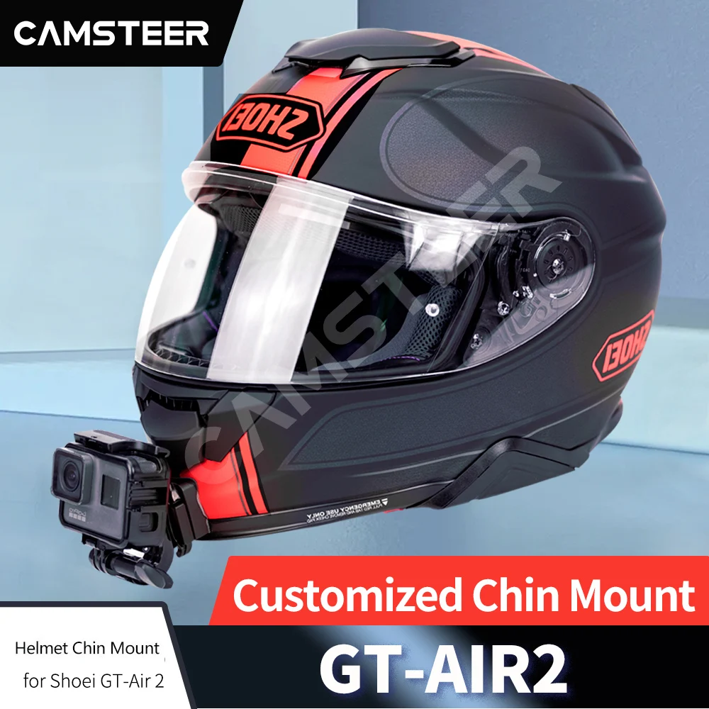 SHOEI GT Air2 Helm Custom Aluminium Chin Mount voor GoPro Hero 12 11 10 9 DJI Action 5 pro 4 3 Insta360 X4 X3 Ace pro Camera