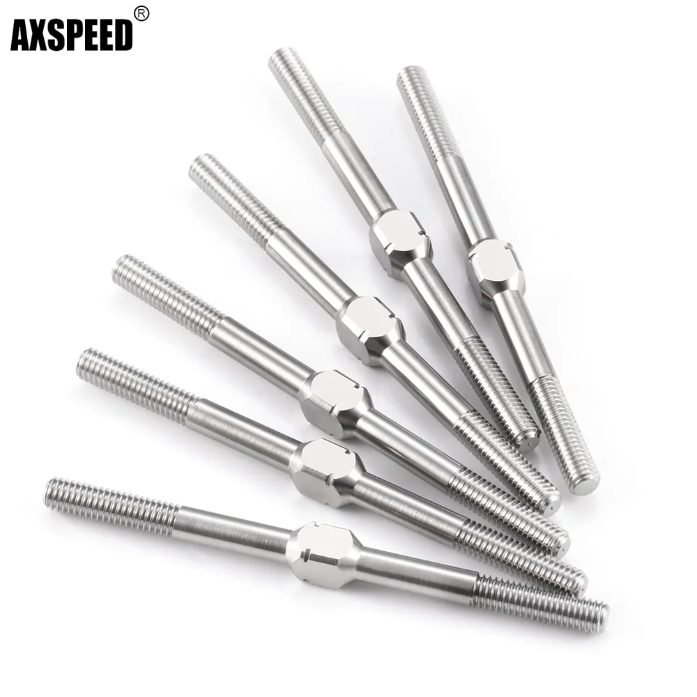 AXSPEED Full Tie Rods Titanium Alloy Pull Rod Set for 1/10 Team Associated RC10B6 RC Car Upgrade Parts