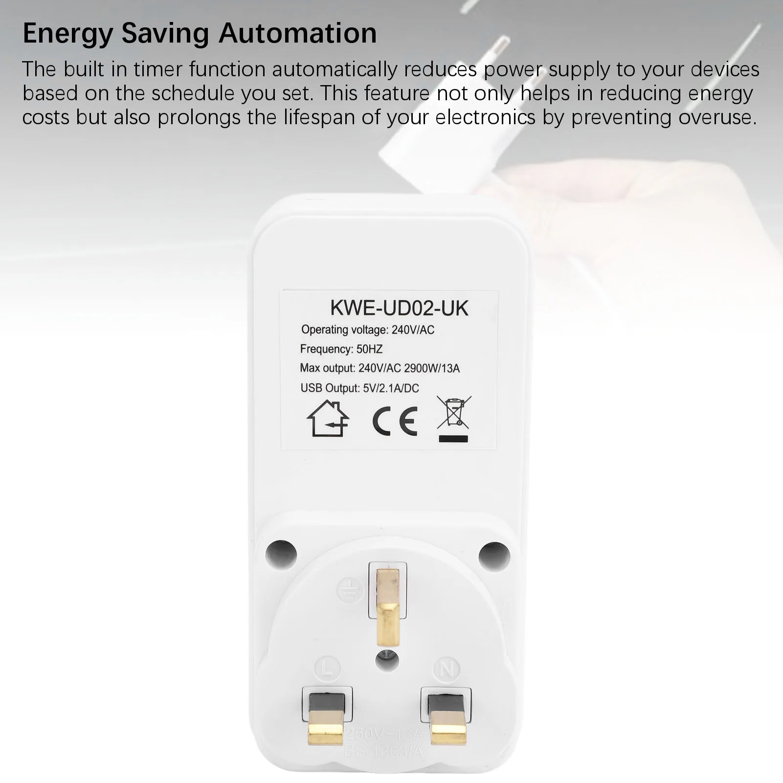 Time Controller Switch Timer Socket Double Control 2USB Ports Multifunctional Outdoor Timer Outlet for Refrigerator Timer Socket