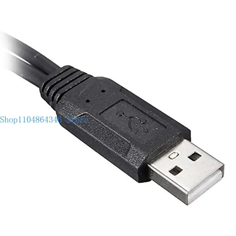5ASD Y Cable Dual USB Extensor Data Data Adaptador dividido alimentación del cargador para computadora