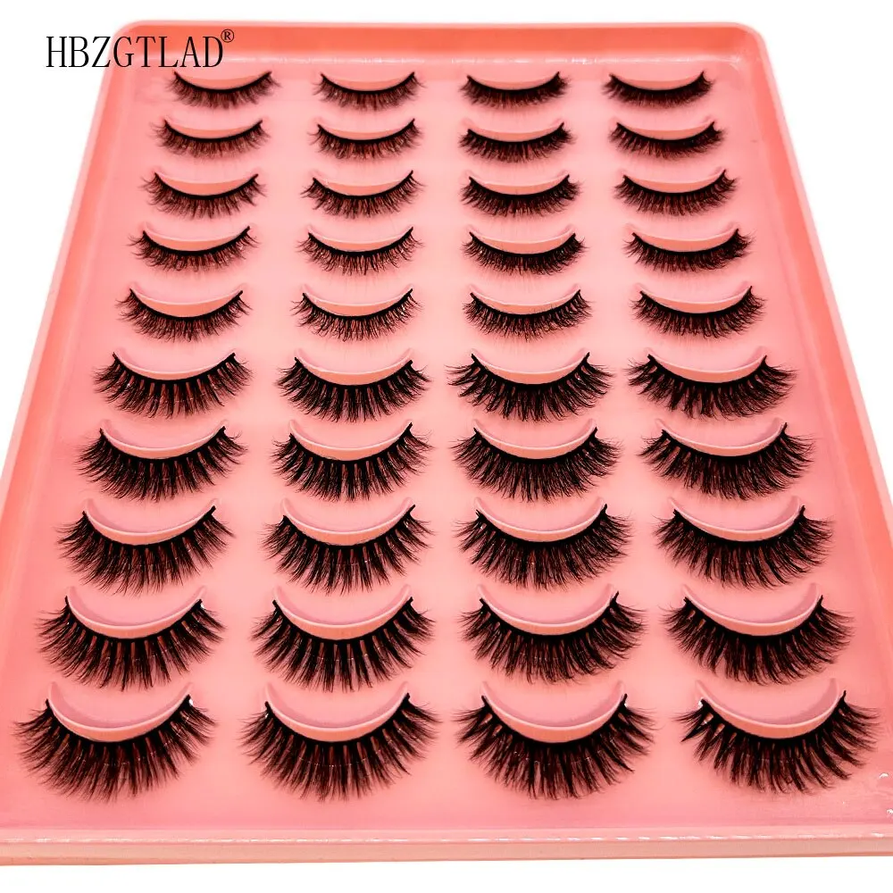 Mix 20 Pairs Eyelashes 3D Mink Lashes Fluffy Soft Wispy Natural Eyelash Extension Reusable Lashes Mink False Eyelashes Makeup