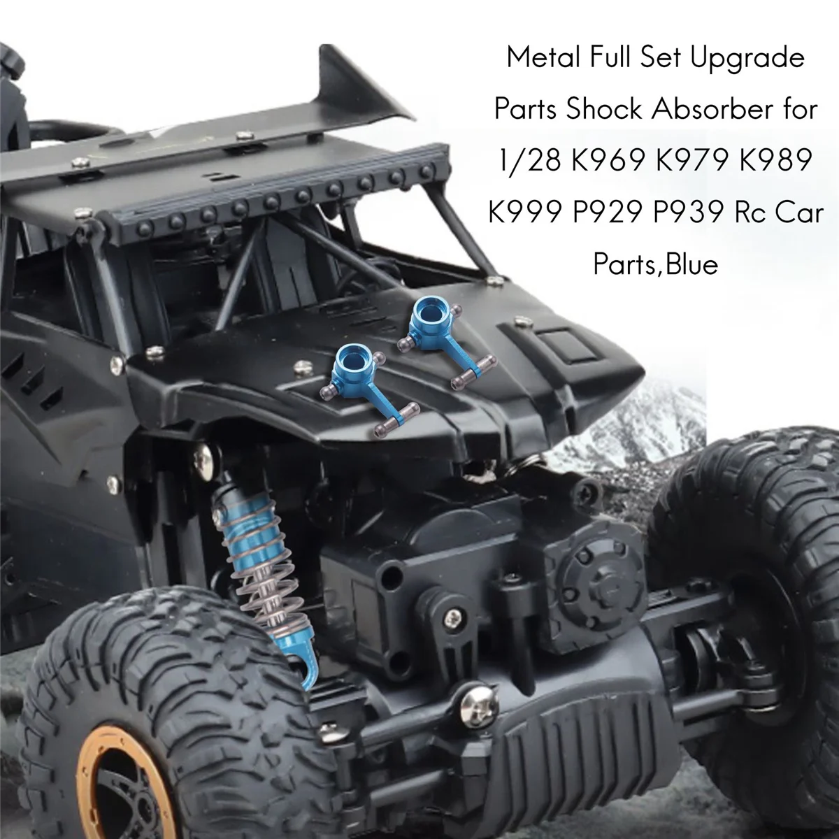 KKZ-Metal Full Set Upgrade Parts Shock Absorber for Wltoys 1/28 K969 K979 K989 K999 P929 P939 Rc Car Parts,Blue