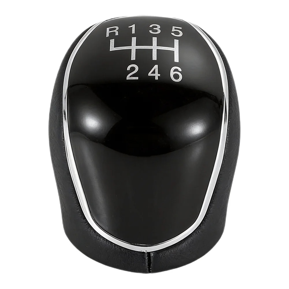 Car Shift Knob Black White Gear Shift Shifter Easy Installation Process Leather Material Practical Replacement Part
