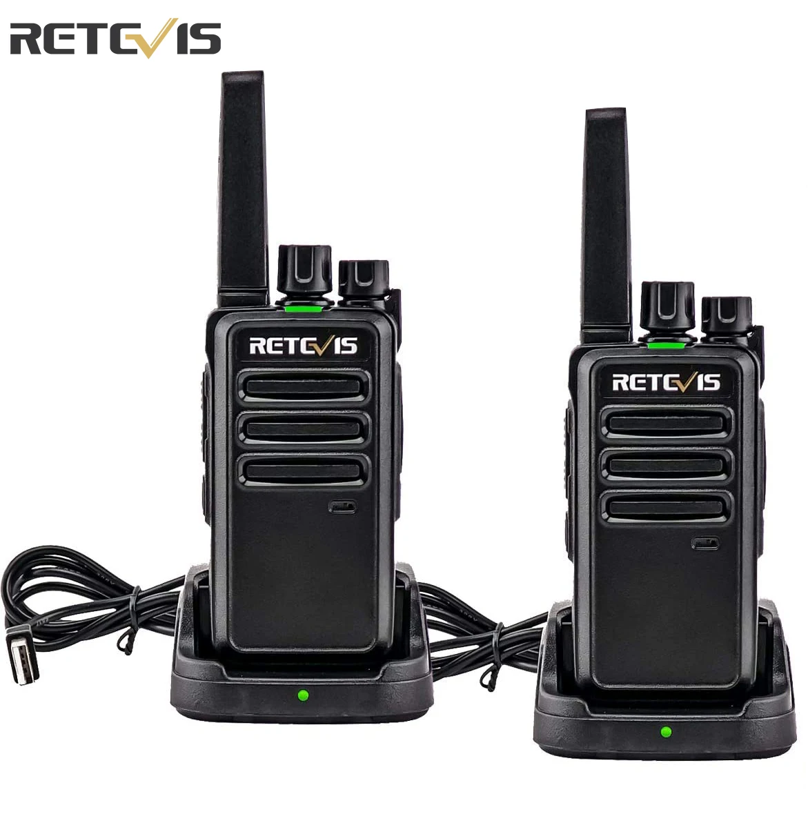 Retevis Walkie Talkie 2 pcs RT668 PMR 446 FRS Walkie-Talkies Two Way Radio Portable Communication Equipment PTT Radio Hotel Cafe