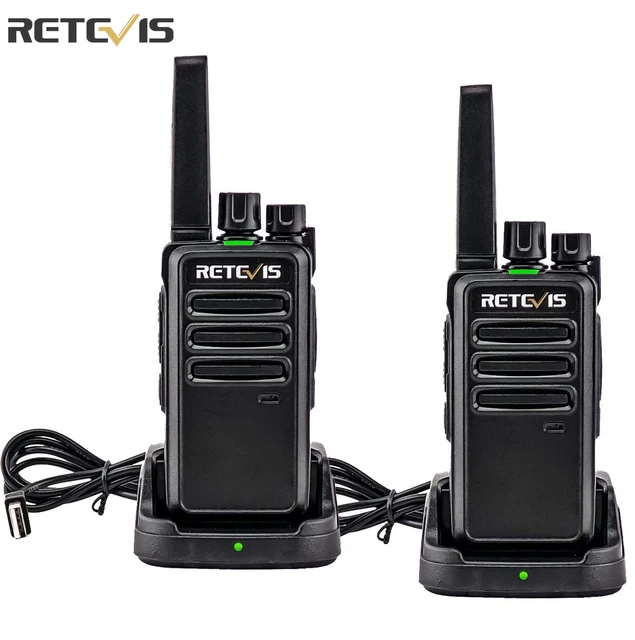 Retevis RT668 2 szt. ładowalna stacja dokująca Walkie Talkie bez licencji o dużej zasięgu do ładowania USB na długich dystansach na prezent z podróży Camping