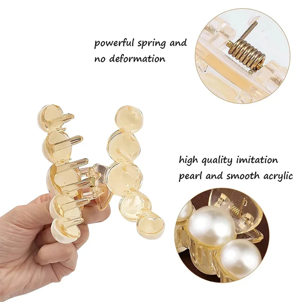 Pinces à cheveux géométriques en métal pour femmes et filles, biscuits brillants, cristal, perle, crabe, épingles à cheveux, vêtements de sauna,