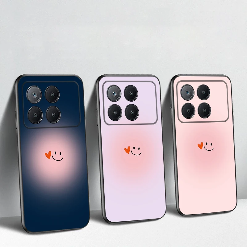 

Gradual Love Happy Face For Xiaomi Poco X7 M7 Pro 5G M5 X4Pro 4 6 4G C65 75 F6 F5 X6 5 7 X5 F7 Ultra M5S 4Pro 5G soft phone case