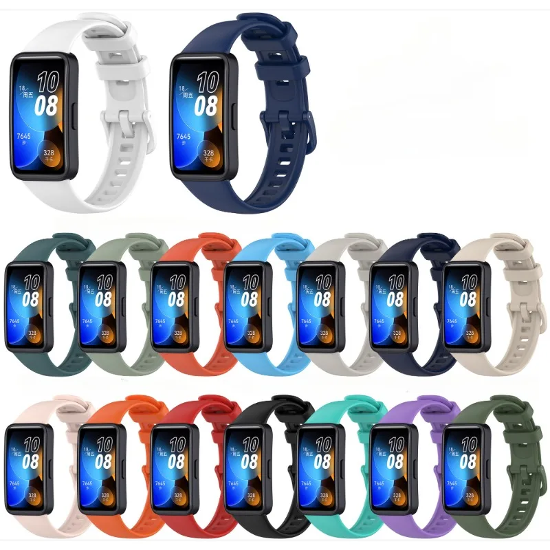 Silicone Wrist Strap para Huawei Band, Pulseira, Pulseira Cinto, 8, 9