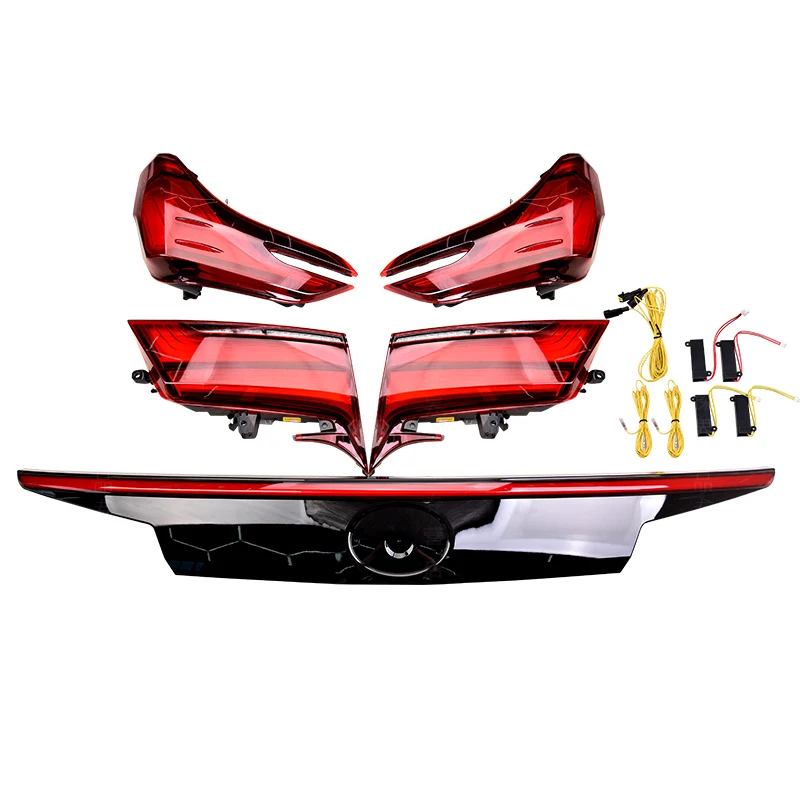 

Led dynamic rear through tail light for toyota Alphard Vellfire 2015-2019 Rear cross Trunk tail lamp