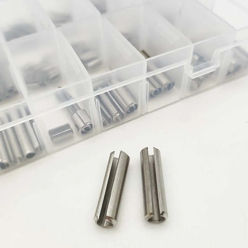280pcs 304 Stainless Steel Elastic Split Cotter Pins Set 1.5mm-8mm Flexible Locating Spring Pin Kit For Machinery Assembly Tool