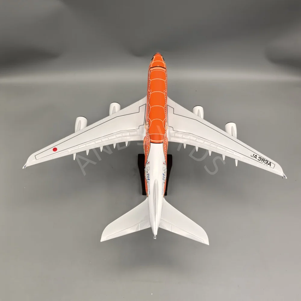 جديد 47 سنتيمتر a380 البرتقال السلاحف نموذج طائرة اليابان الهواء ANA A380 نموذج طائرة لعرض تذكارية جمعها هدية بواسطة الطيران #2
