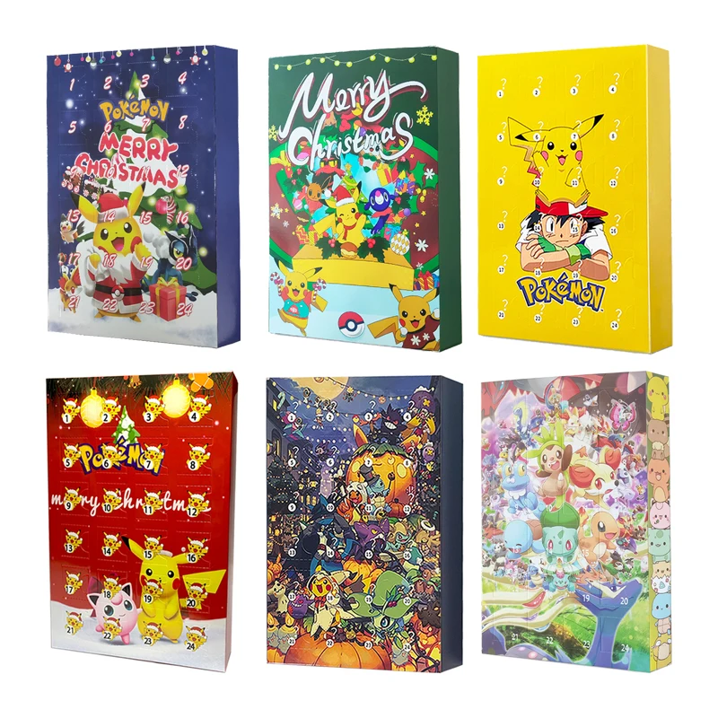 กล่องปฏิทินนับถอยหลัง 7 แบบ ลายโปเกมอน กล่องของขวัญฮาโลวีน ฟิกเกอร์พิคาชู โมเดลจิ๋ว ของเล่นเด็ก ของขวัญฮาโลวีนสำหรับเด็กชายและเด็กหญิง