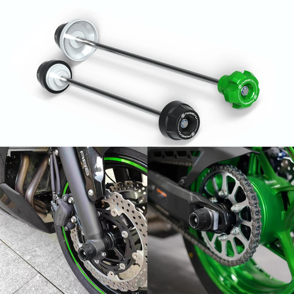 

Motorcycle Wheel Spindle Protection Axle Cover Set for KAWASAKI Ninja H2 H2R 2015-2018