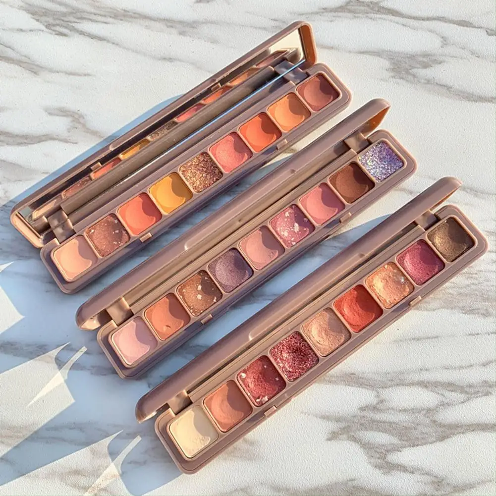 Exquisite Lidschatten platte einfach auftragen Glitter 9 Farben kosmetische Lidschatten-Palette Augen pigmente Lidschatten-Palette Schönheit