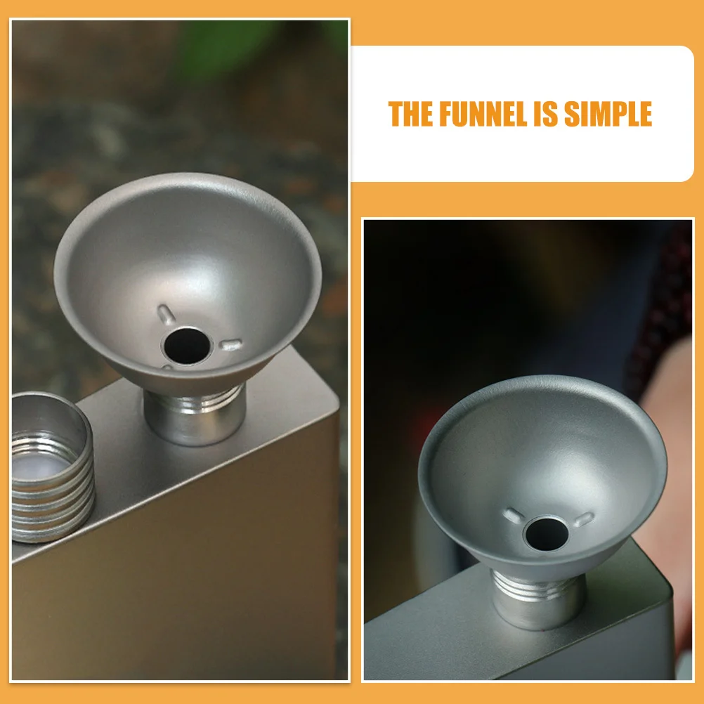 

Small Titanium Funnel for Wine Oil Liquor Transfer Portable Multi Use Funnel Tool Outdoor Camping Cooking Accessory Kit