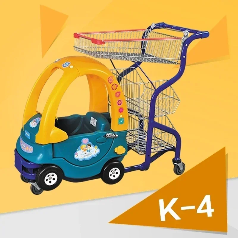 A Hot-selling supermarket children's shopping cart Shopping mall children's fun cart Airport children's trolley