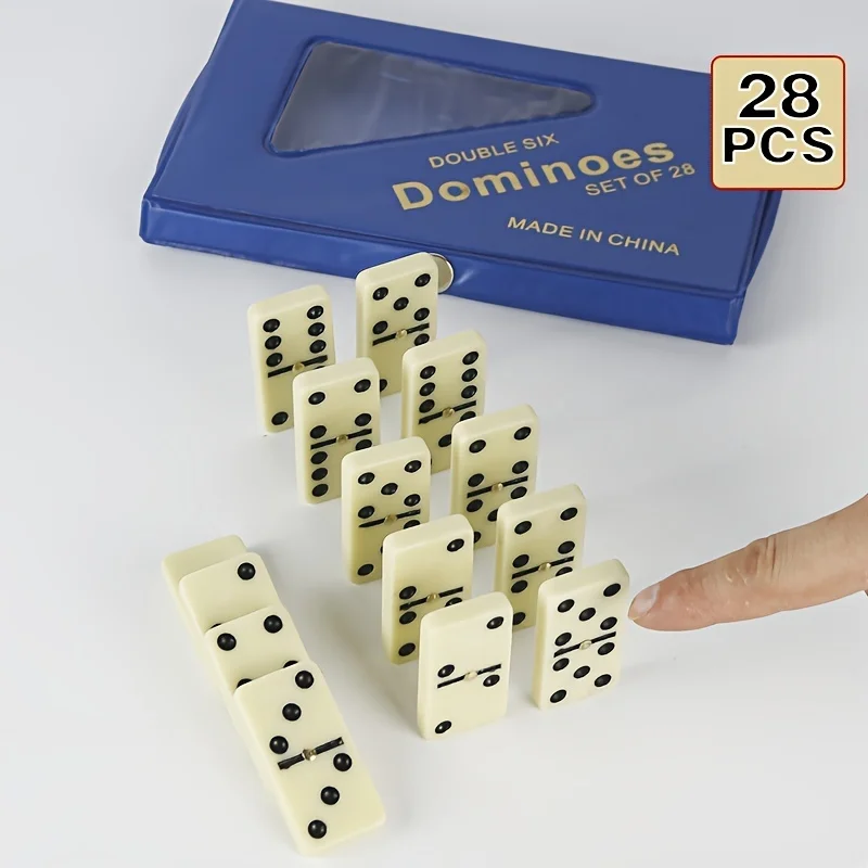 Domino chess set-high-quality board game toys, equipped with sturdy PVC storage boxes, very suitable for family game nights