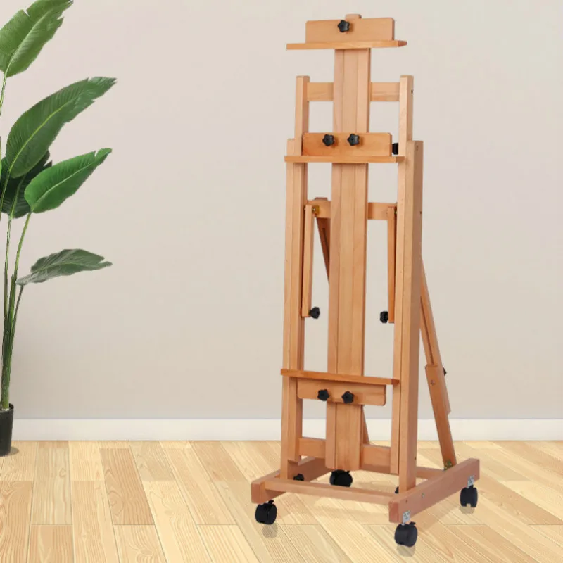 Large Easel Wooden Caballete Pintura Artist Oil Painting Easel Dual Purpose Painting Stand Gouache Aquarelle Sketching Chevalet