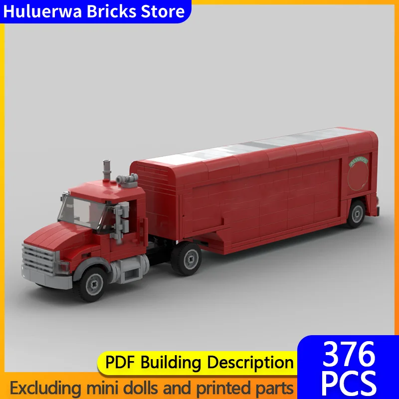 

Модель городской автомобиль MOC, строительные кирпичи, транспортный грузовик для напитков, модульная технология, детские праздничные подарки, сборные игрушки, костюм