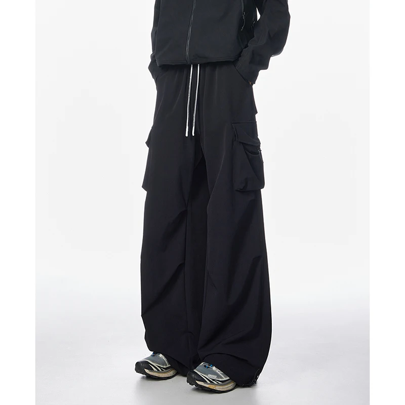 

Four Season Windproof Breathable Casual Versatile Couple's Floor Length Wide Leg Pants Men's Fashionable Trendy Versatile Pants