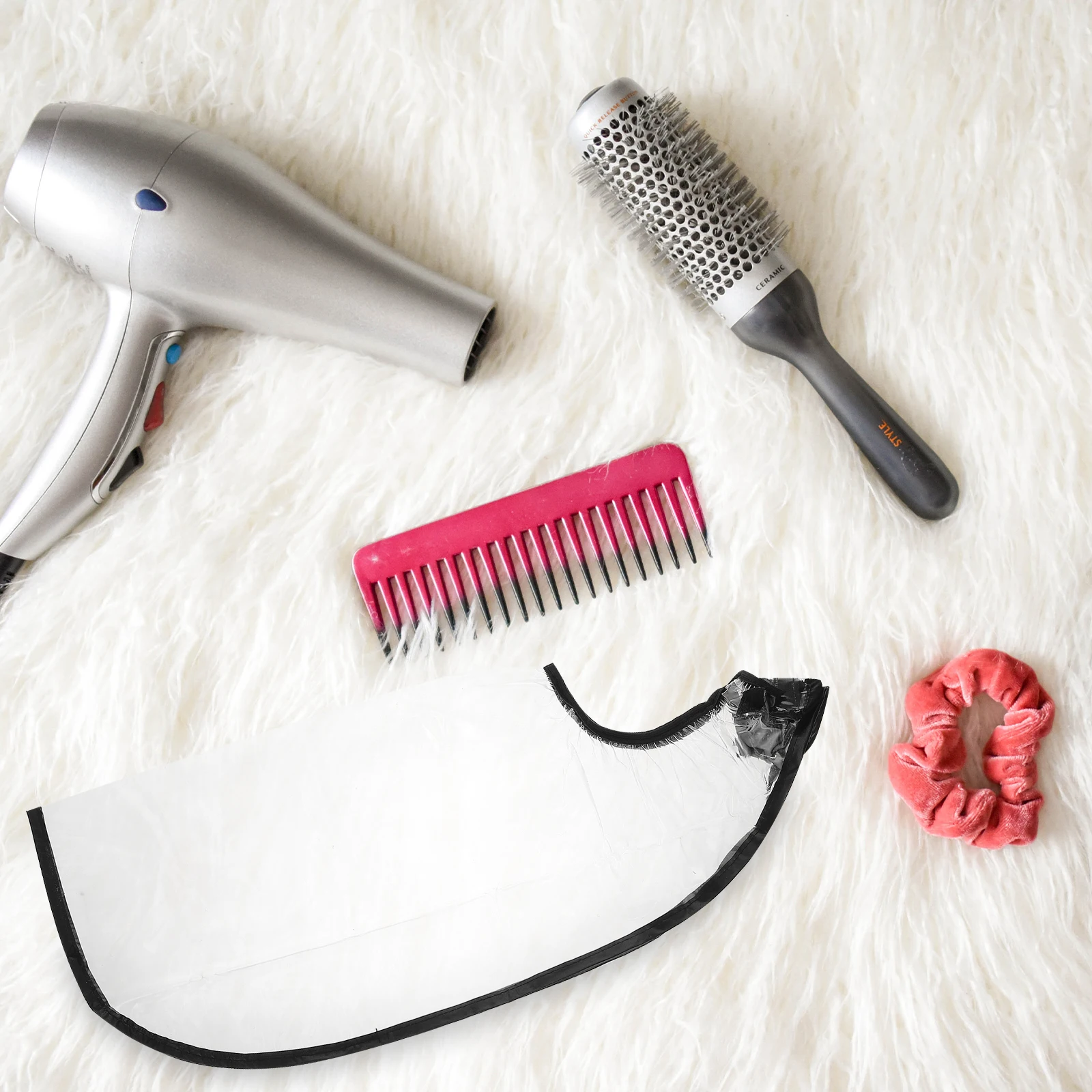 

2Pcs Hair Shampoo Funnel Cap Elastic Band Fastening Tape Flexible Durable Styling Salon Supplies Shampoo Cape Hairdressing Cape