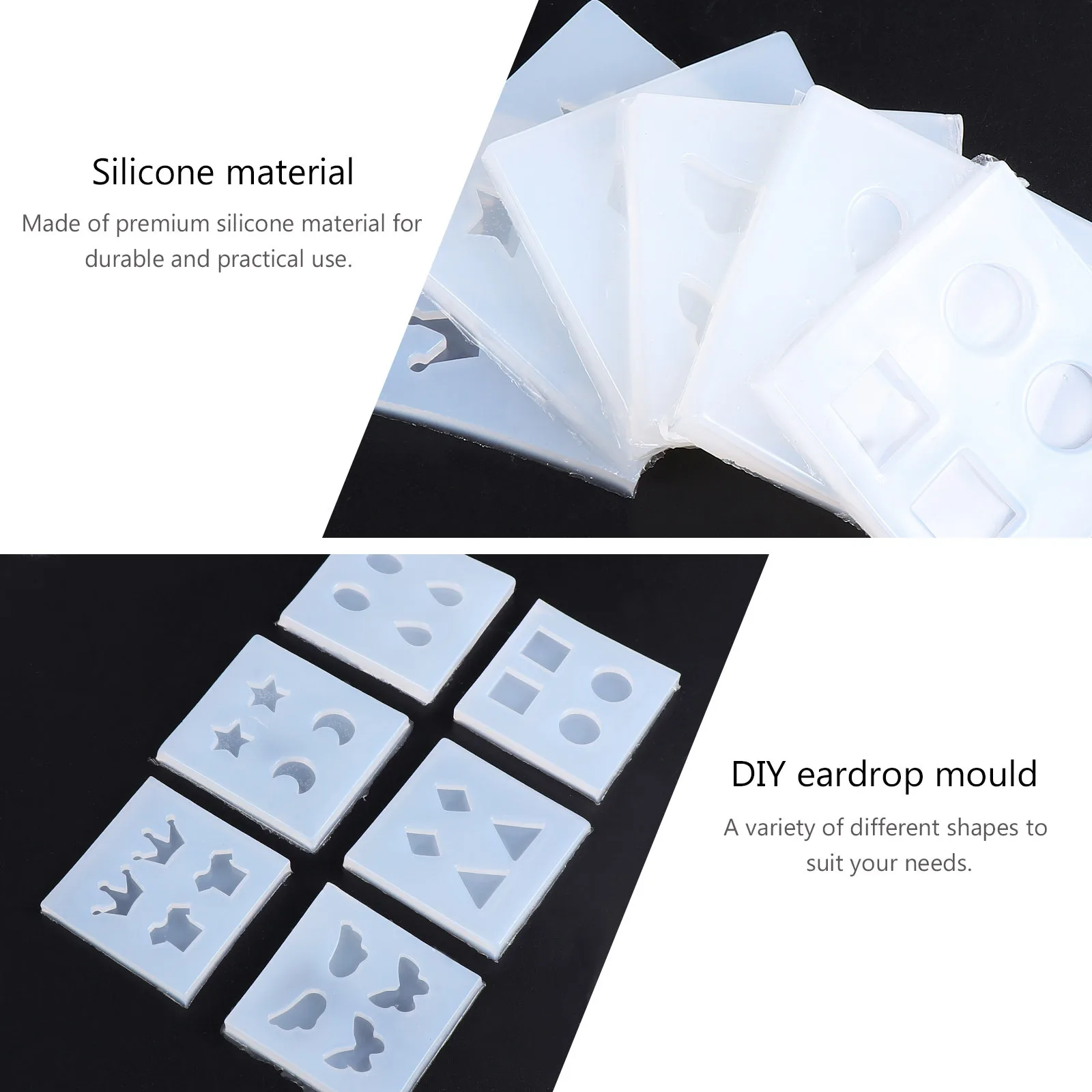 6 قطعة قالب حلية معلقة حلق قوالب إيبوكسي لتقوم بها بنفسك هدايا حرفية أصدقاء العائلة متجر سهل التنظيف قالب مجوهرات بتصميم فريد #4