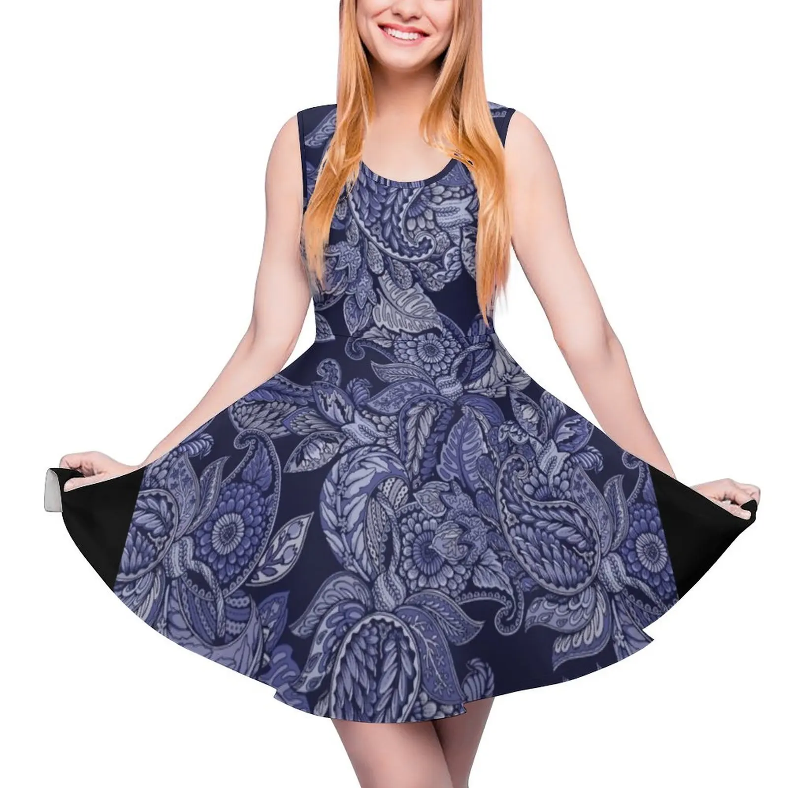 

Paisley Dream - indigo Sleeveless Dress summer outfits for women 2024 Evening dresses Dress for girls Dress women