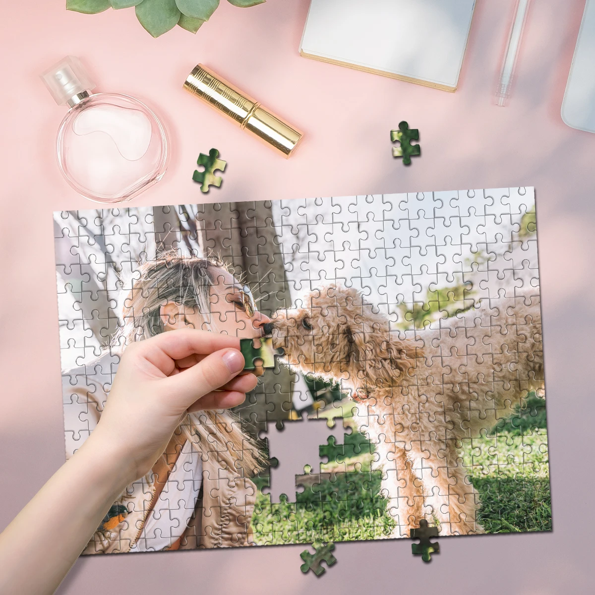 35/300/500/1000pcs Personalized Custom Photo Puzzle Pets For Housewarming Bedroom/Living Room For Children's DayPuzzleCustomCust