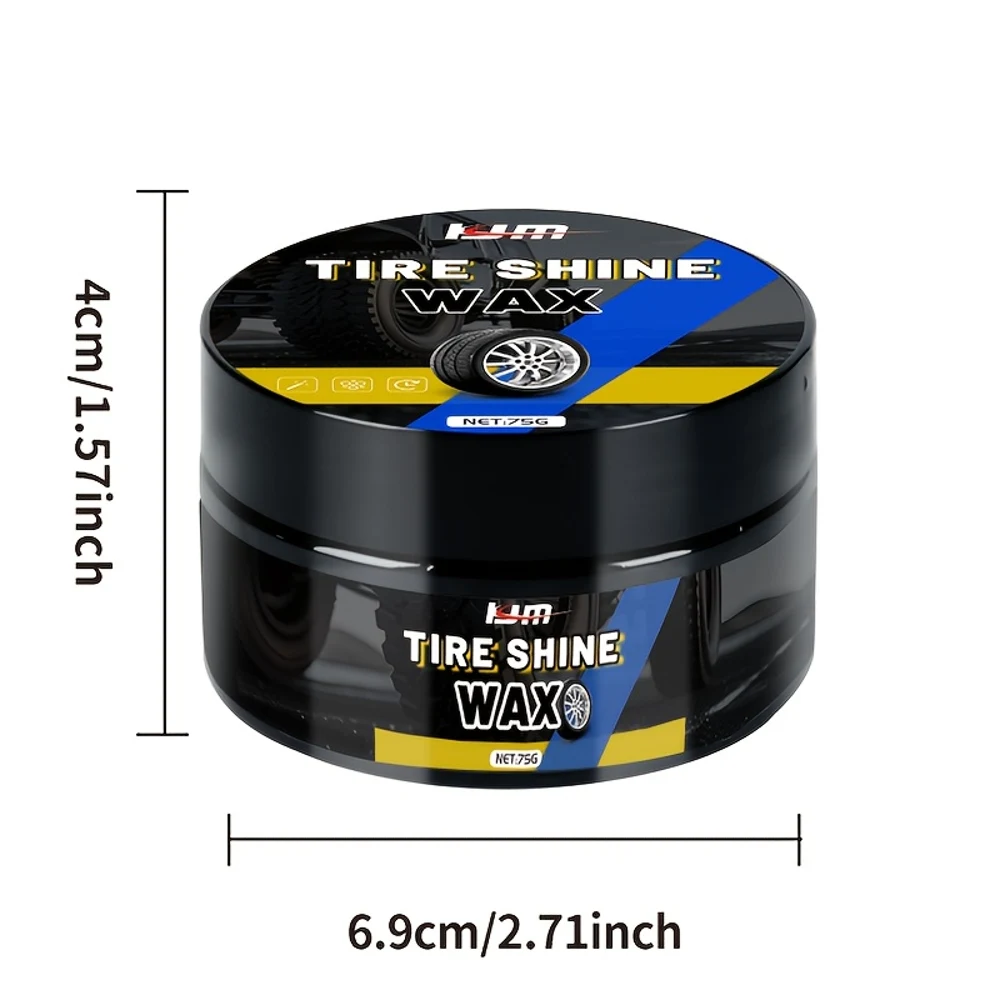 كريم KJM New Universal Tire Trim Shine 75 جرام - إصلاح سريع، لمعان طويل الأمد للعجلات، بلاستيك، فينيل، سهل الاستخدام، متين